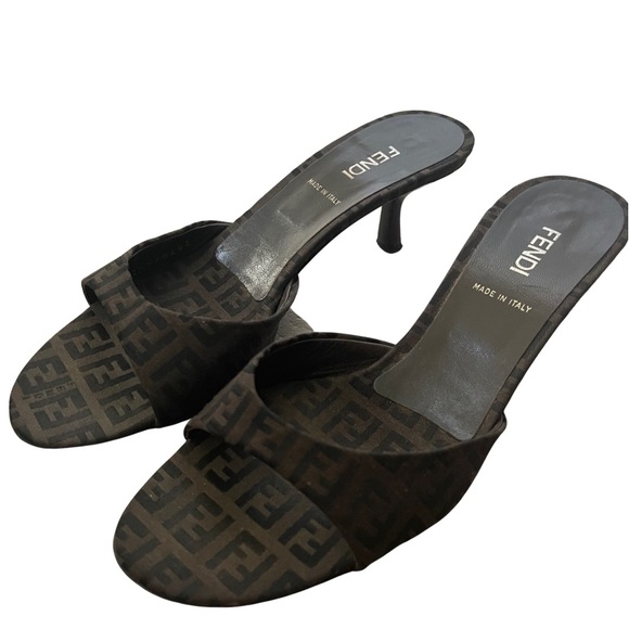 Fendi Zucca Kitten Heels - Picture 2 of 16